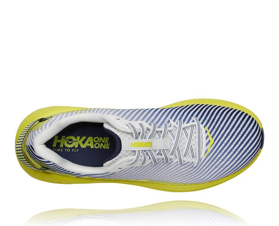 Tenis Hoka One One Masculino Branco/Azuis - Rincon 2 - 182-KLGHBS